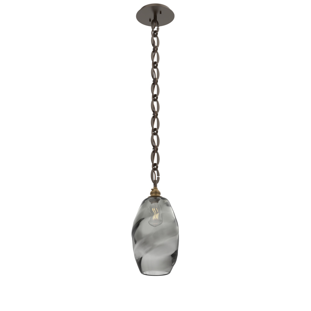 Ellisse Round Single Pendant with Chain