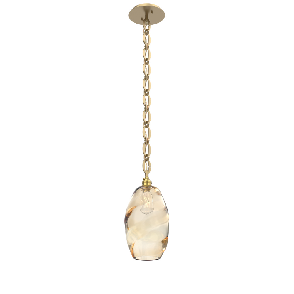 Ellisse Round Single Pendant with Chain