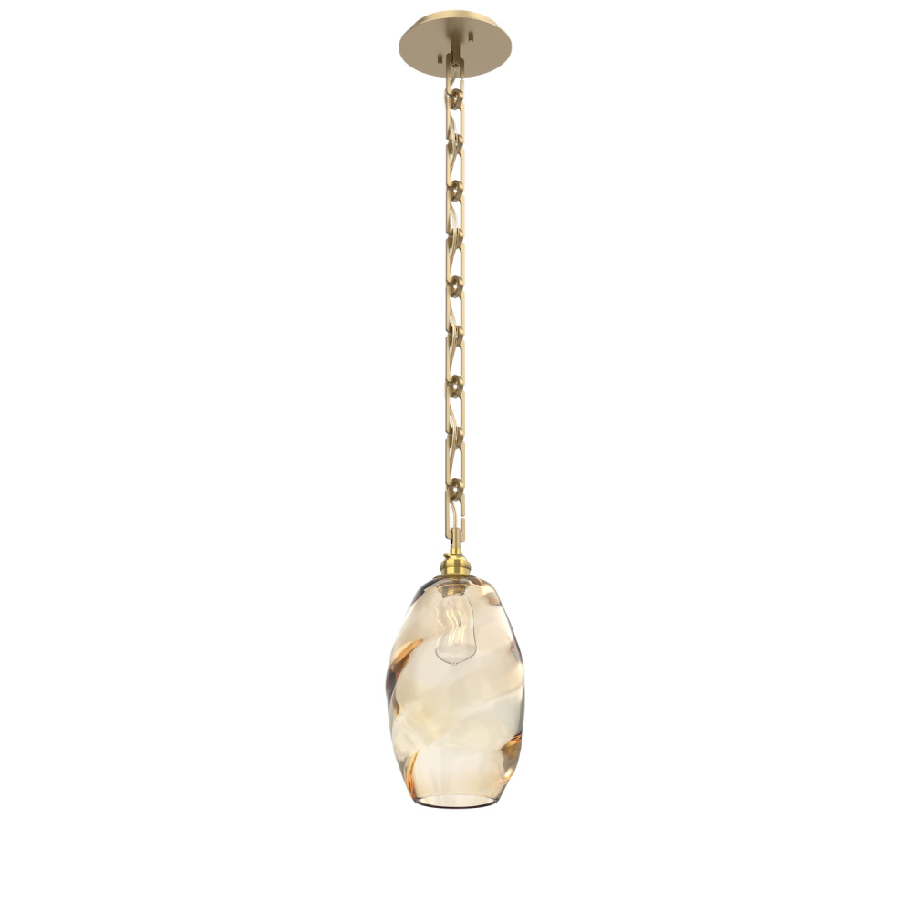 Ellisse Round Single Pendant with Chain