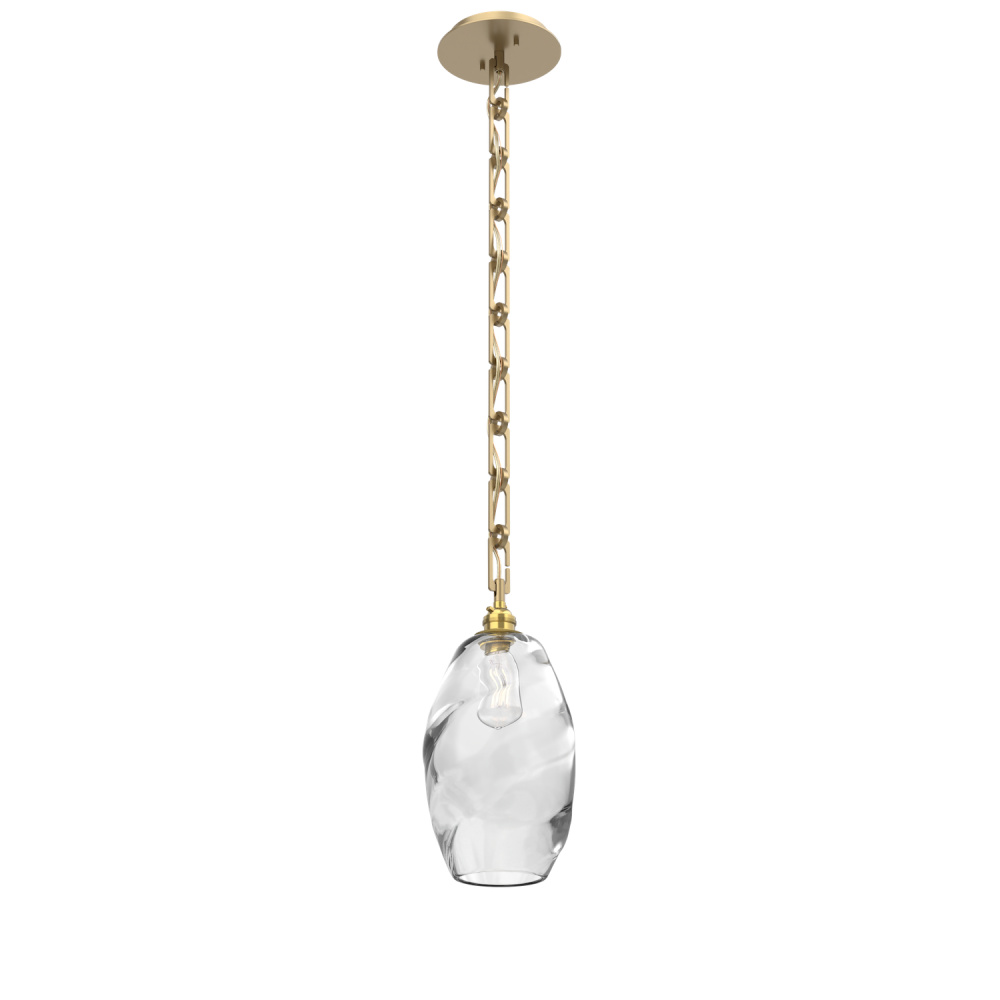 Ellisse Round Single Pendant with Chain