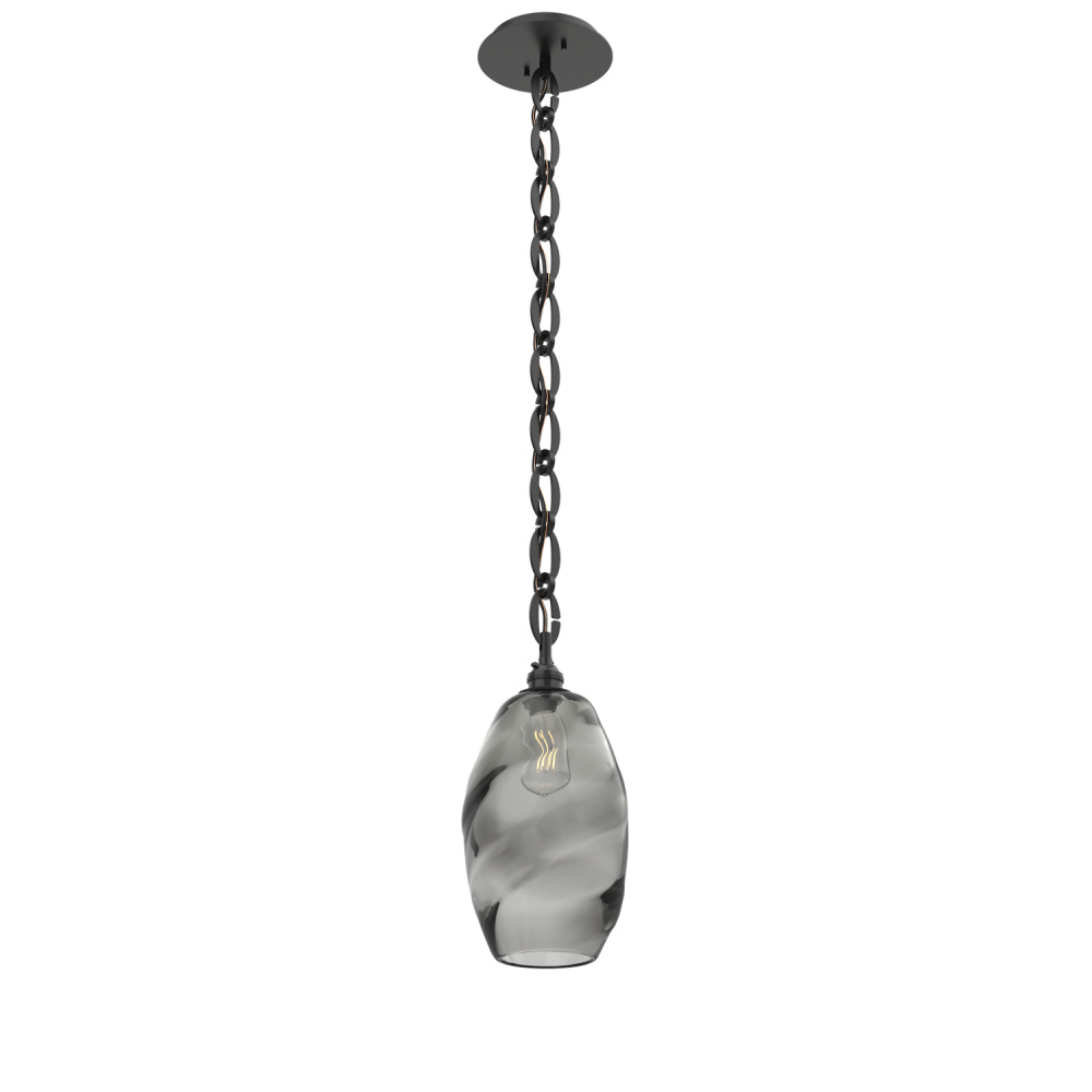 Ellisse Round Single Pendant with Chain