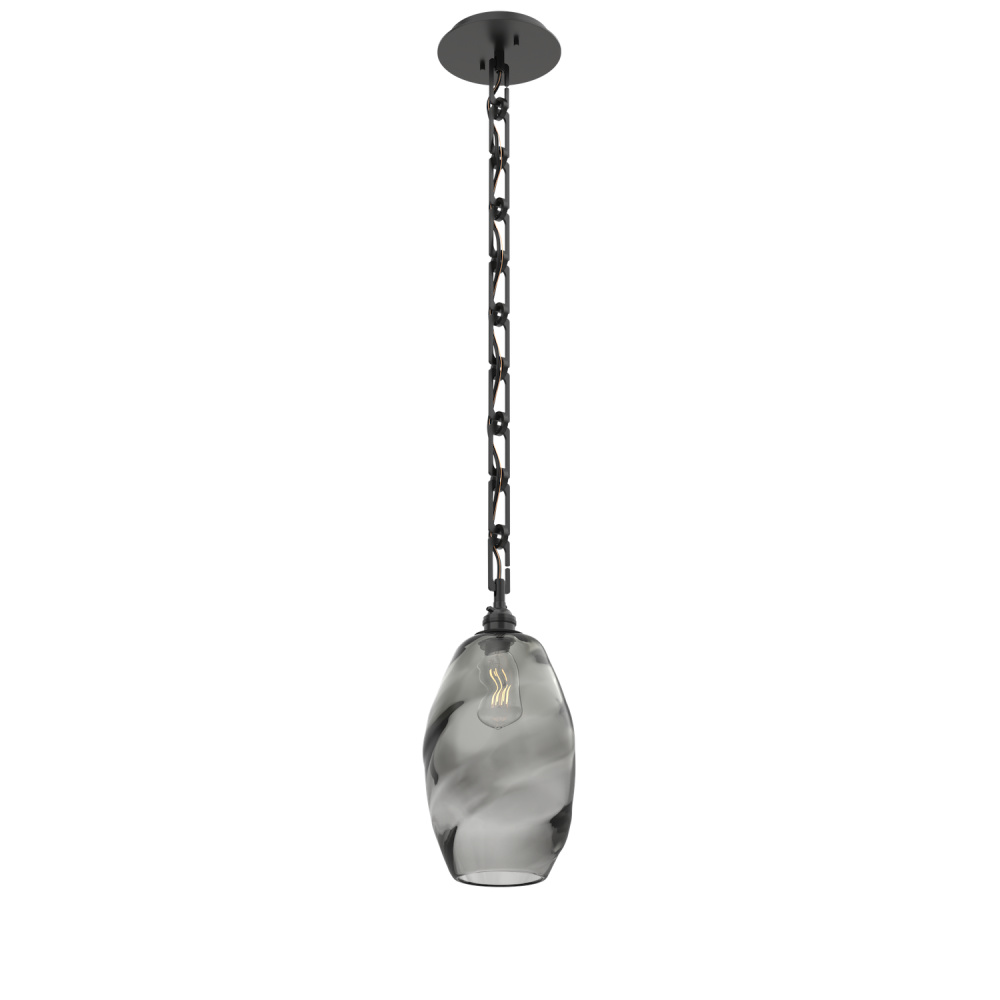 Ellisse Round Single Pendant with Chain