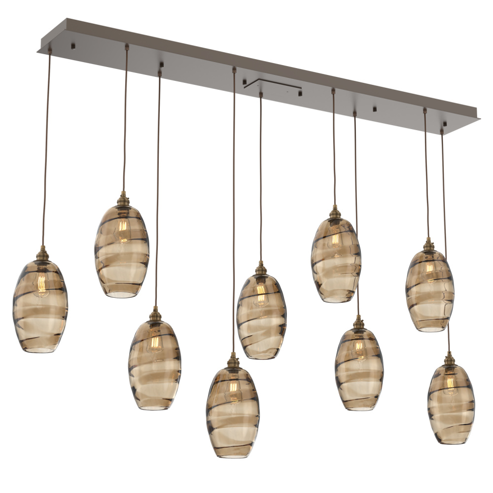 Ellisse Linear 9pc Multi-Pendant