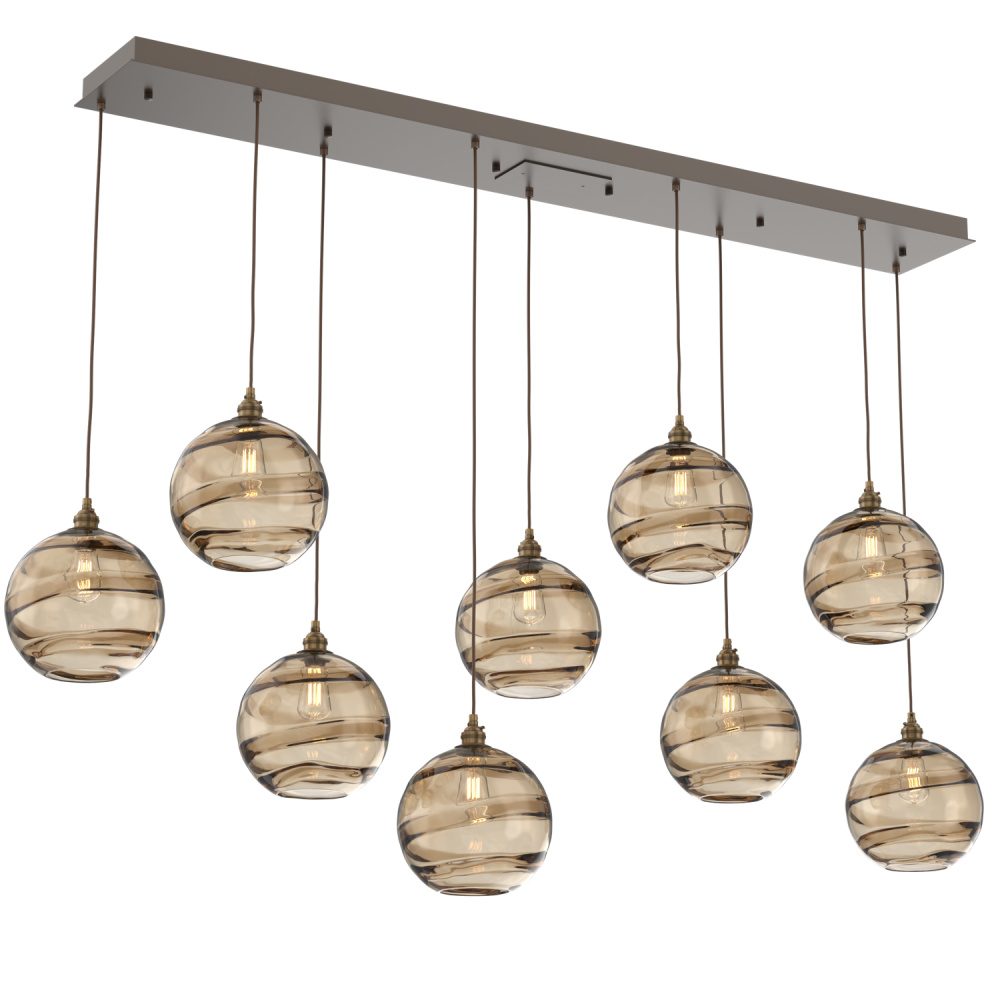 Terra Linear 9pc Multi-Pendant