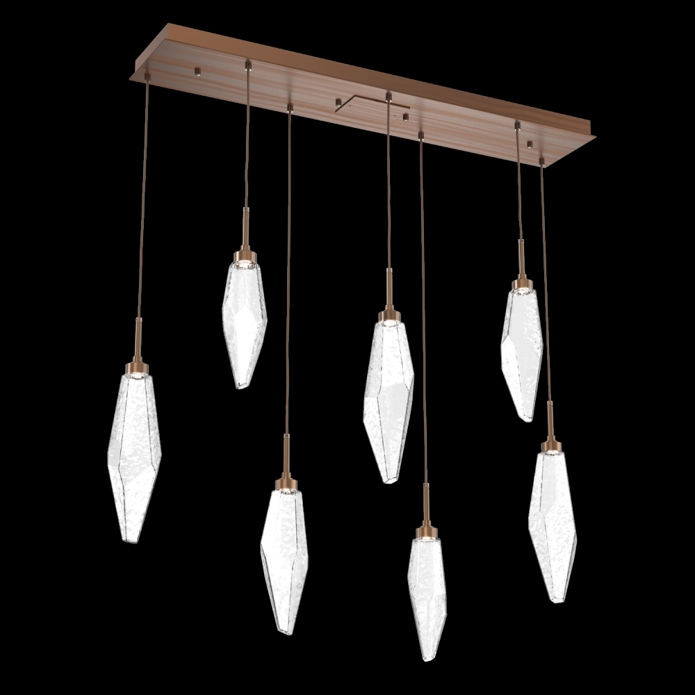 Rock Crystal Linear 7pc Multi-Pendant