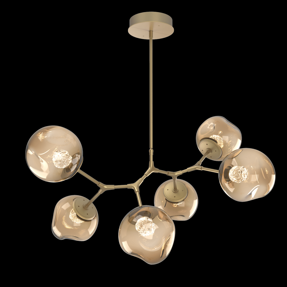 Luna 6pc Branch-Gilded Brass-Floret Inner