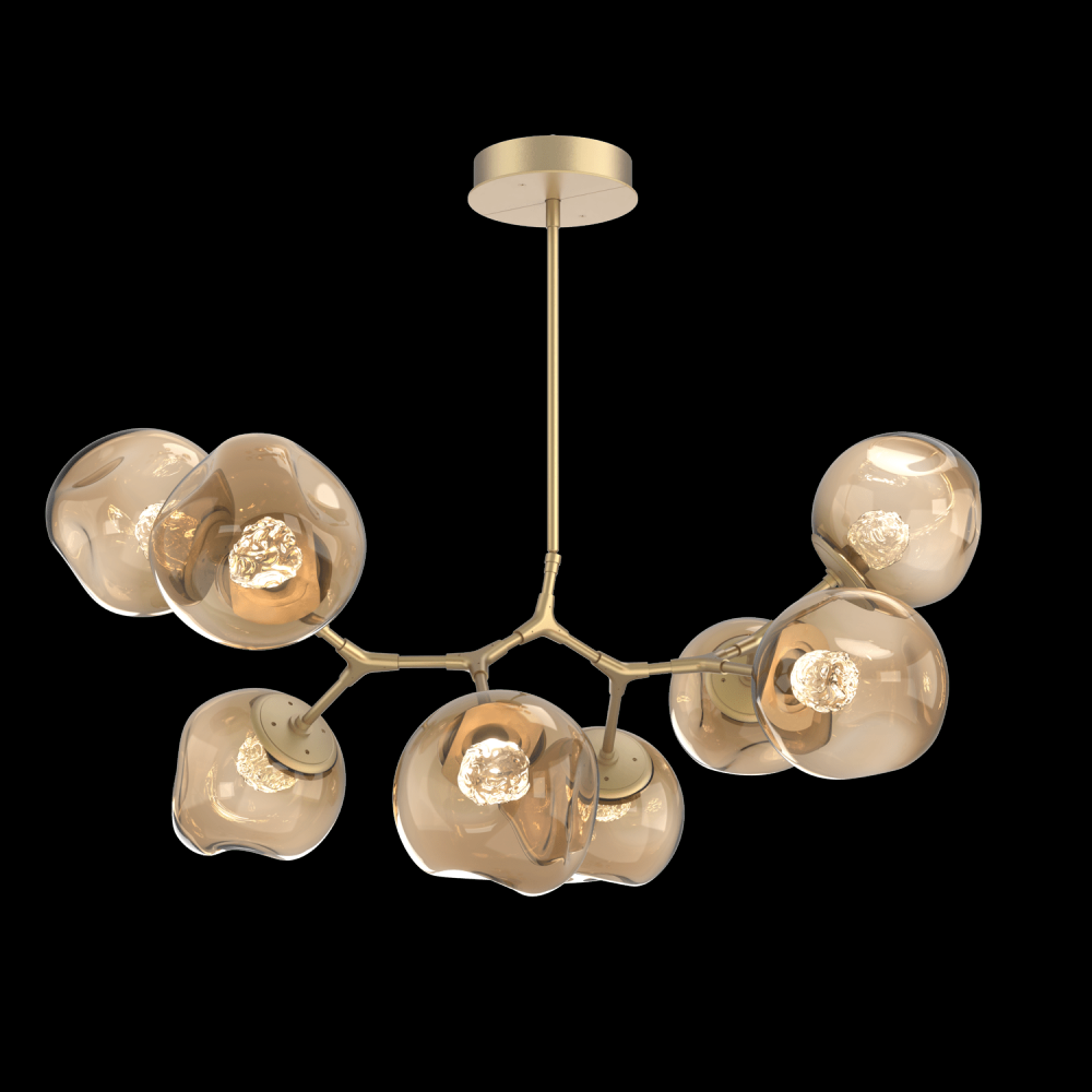 Luna 8pc Branch-Gilded Brass-Floret Inner
