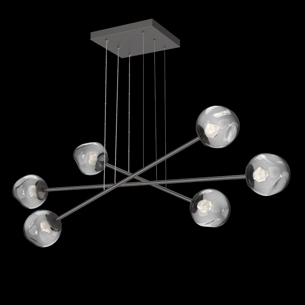 Luna Triple Moda-Graphite-Zircon Inner - Smoke Outer-Stainless Cable-LED 3000K