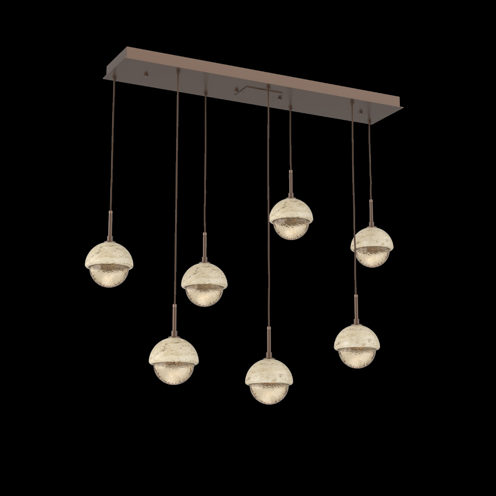 Cabochon Linear 7pc Multi-Pendant