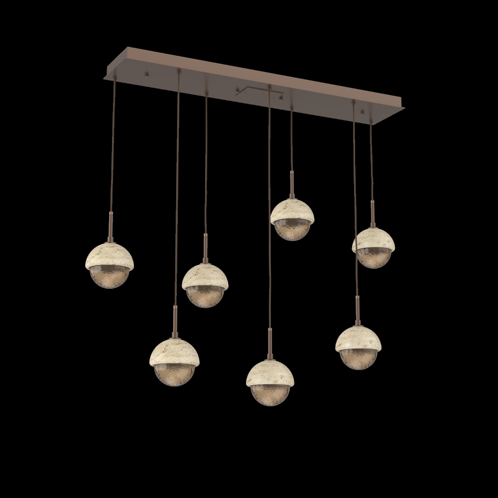 Cabochon Linear 7pc Multi-Pendant