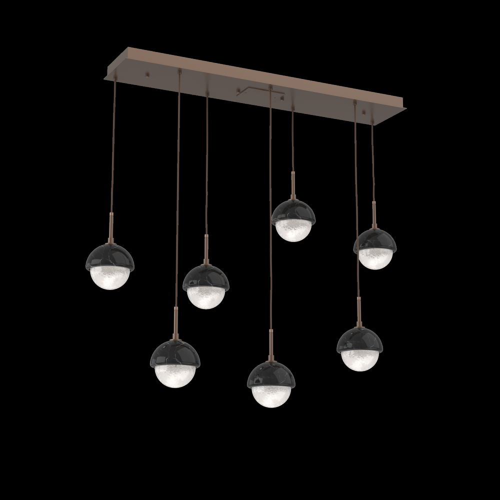 Cabochon Linear 7pc Multi-Pendant