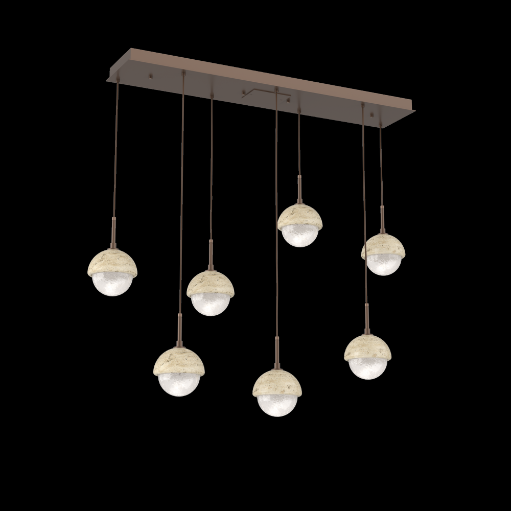 Cabochon Linear 7pc Multi-Pendant