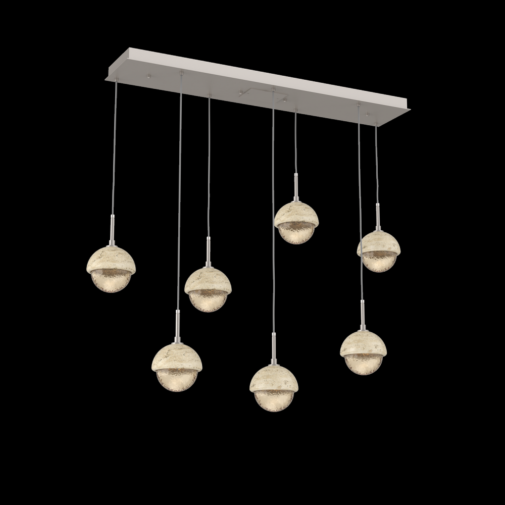 Cabochon Linear 7pc Multi-Pendant