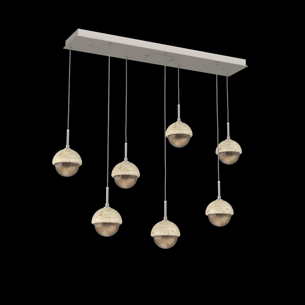 Cabochon Linear 7pc Multi-Pendant