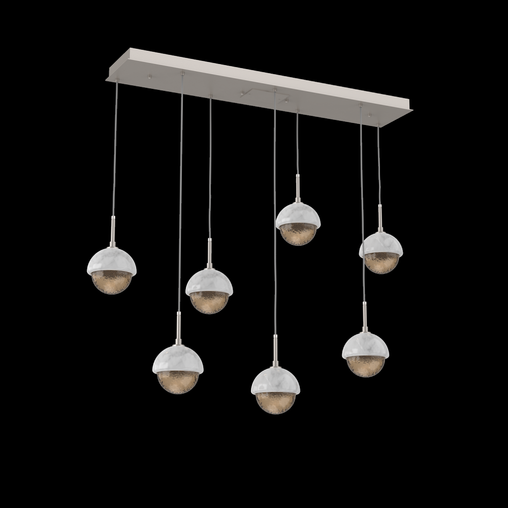 Cabochon Linear 7pc Multi-Pendant