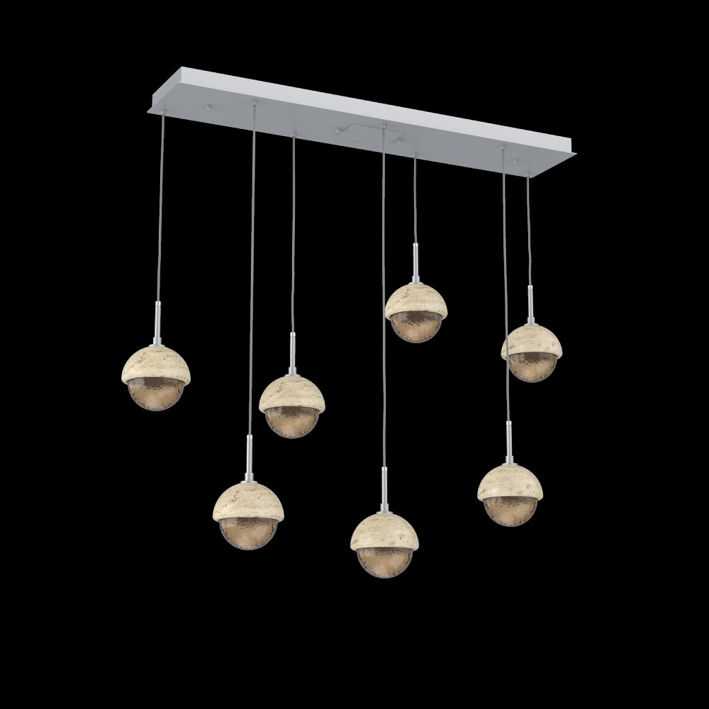 Cabochon Linear 7pc Multi-Pendant