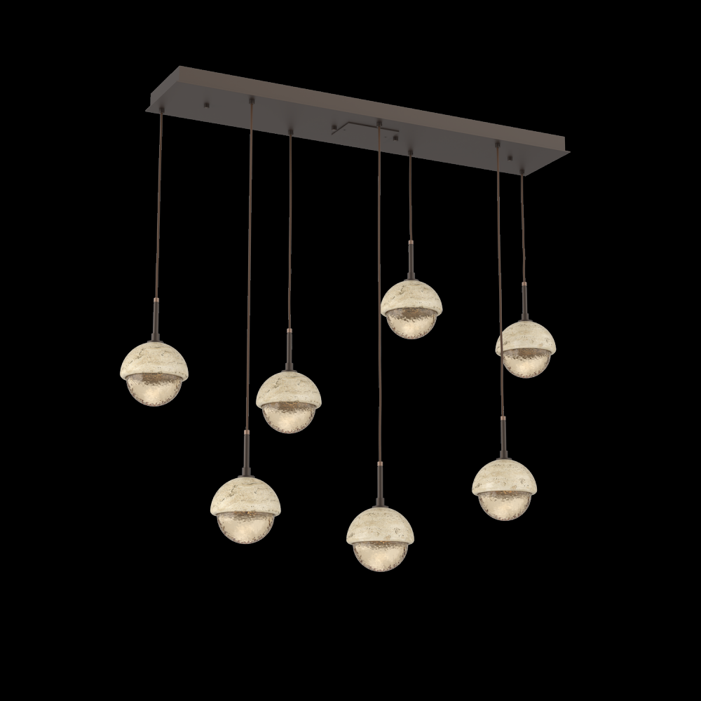 Cabochon Linear 7pc Multi-Pendant