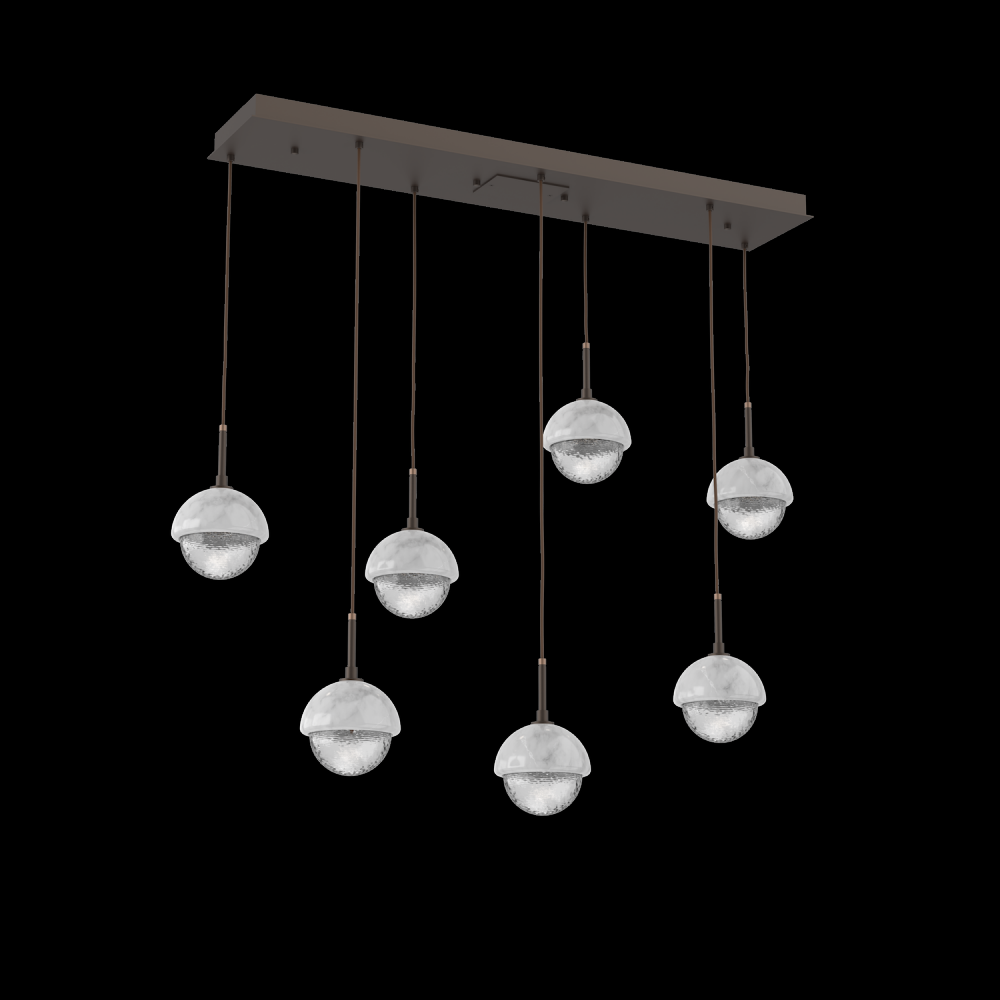 Cabochon Linear 7pc Multi-Pendant