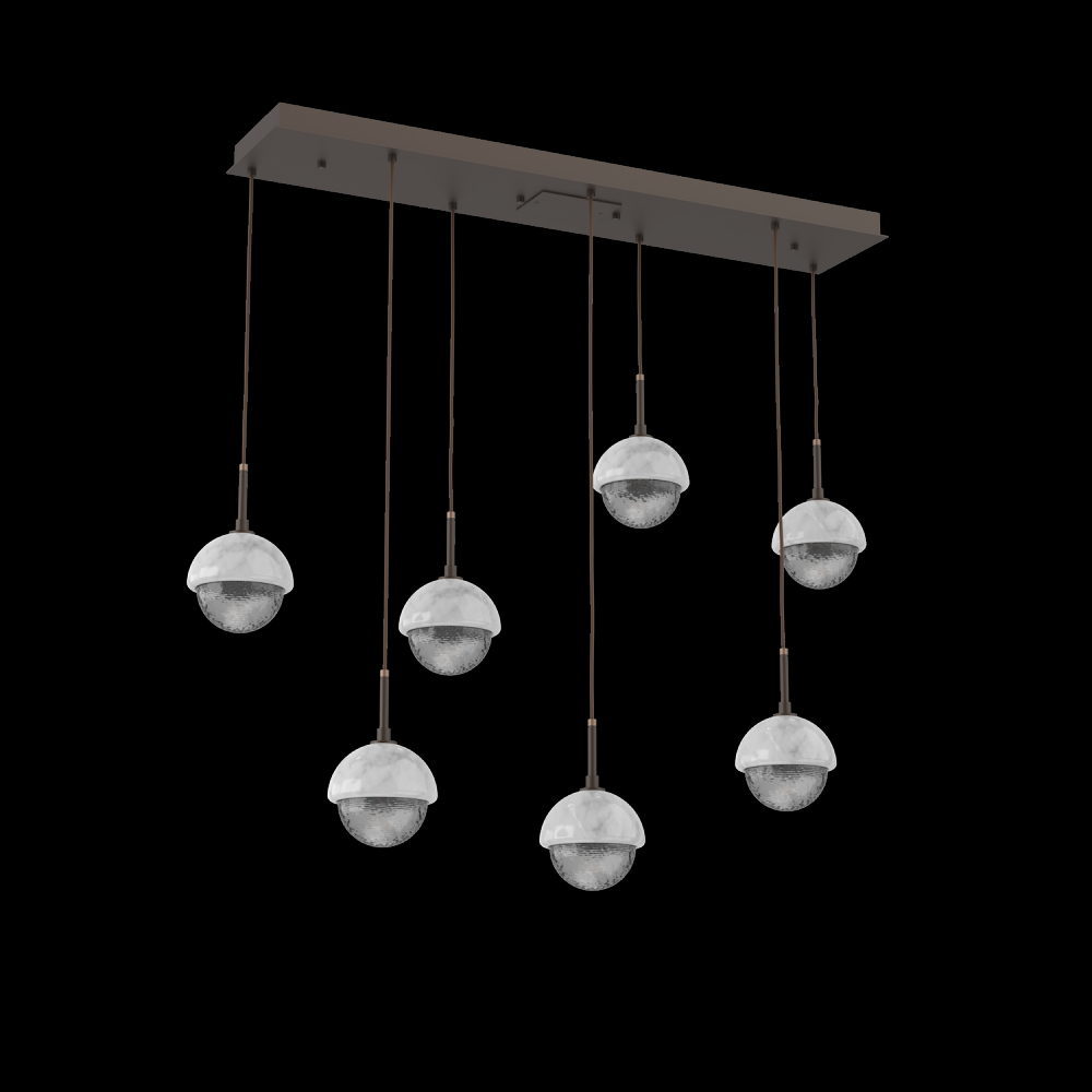 Cabochon Linear 7pc Multi-Pendant