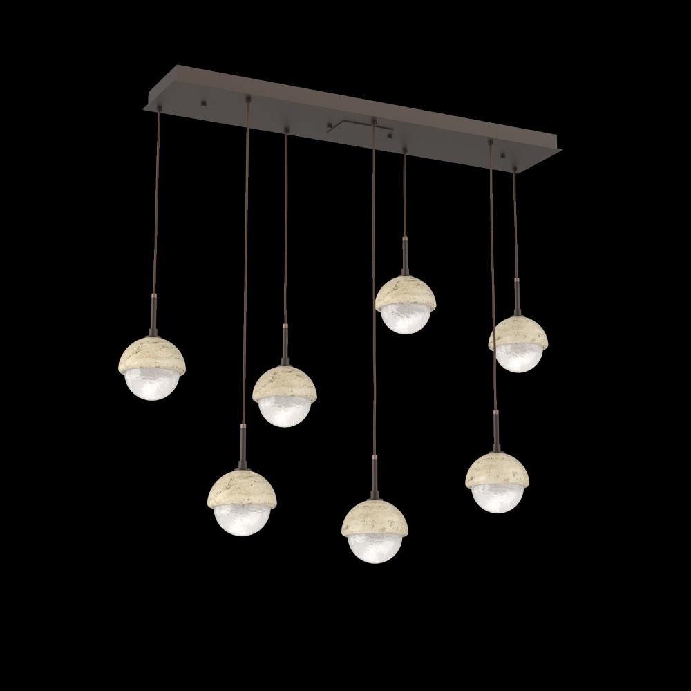 Cabochon Linear 7pc Multi-Pendant