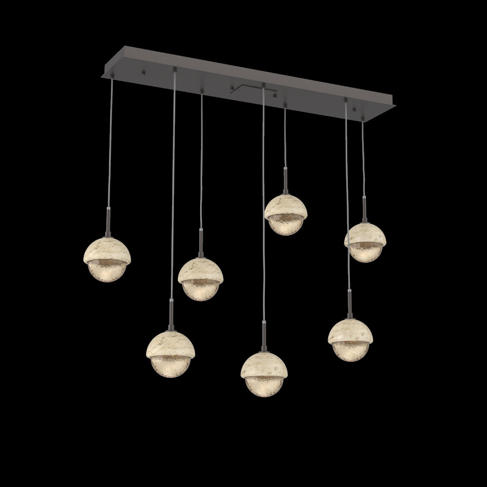 Cabochon Linear 7pc Multi-Pendant