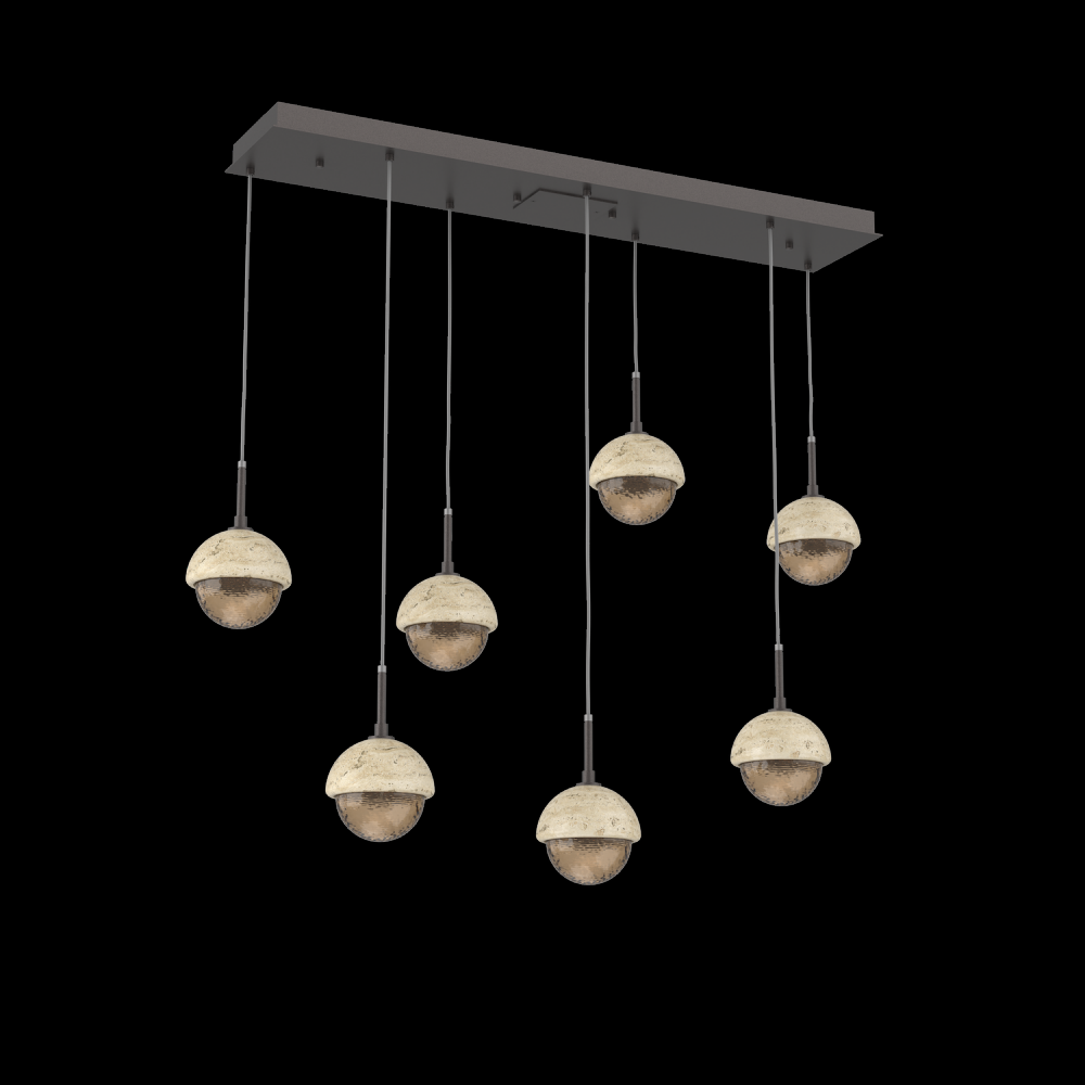 Cabochon Linear 7pc Multi-Pendant