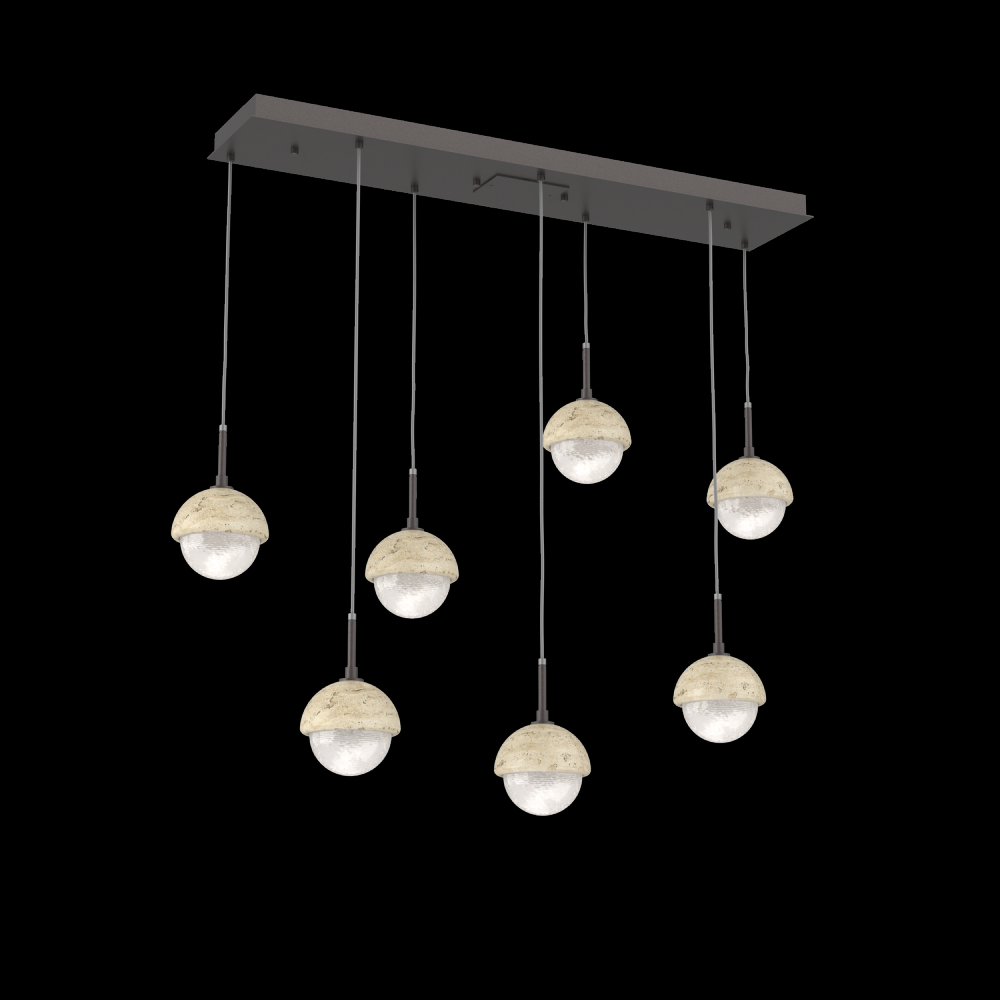 Cabochon Linear 7pc Multi-Pendant