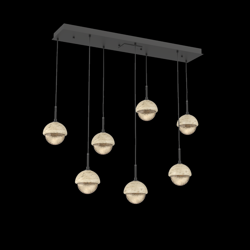 Cabochon Linear 7pc Multi-Pendant