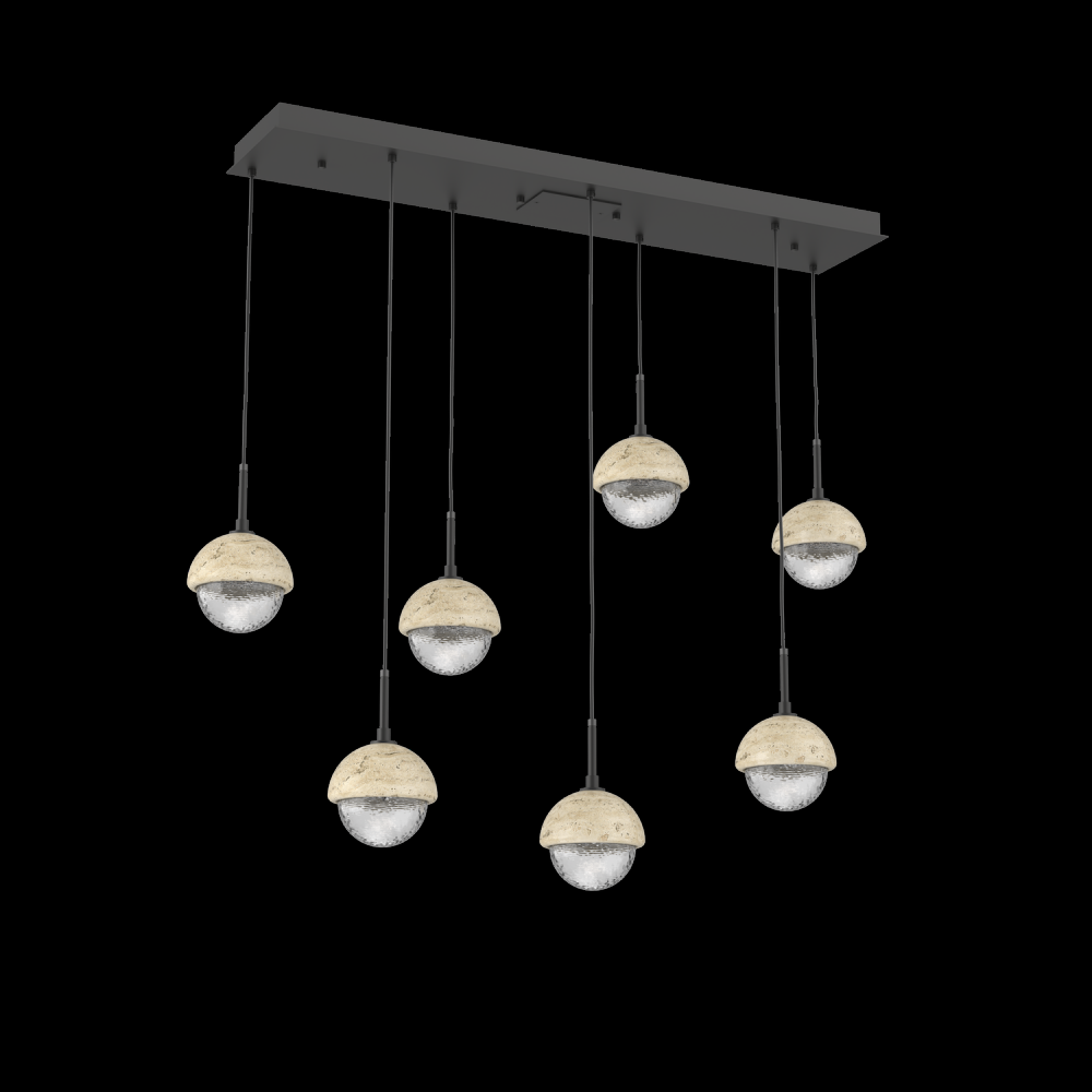 Cabochon Linear 7pc Multi-Pendant