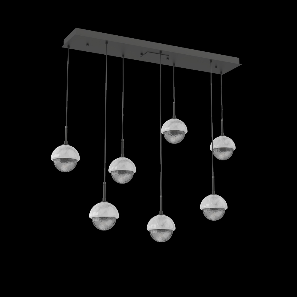 Cabochon Linear 7pc Multi-Pendant