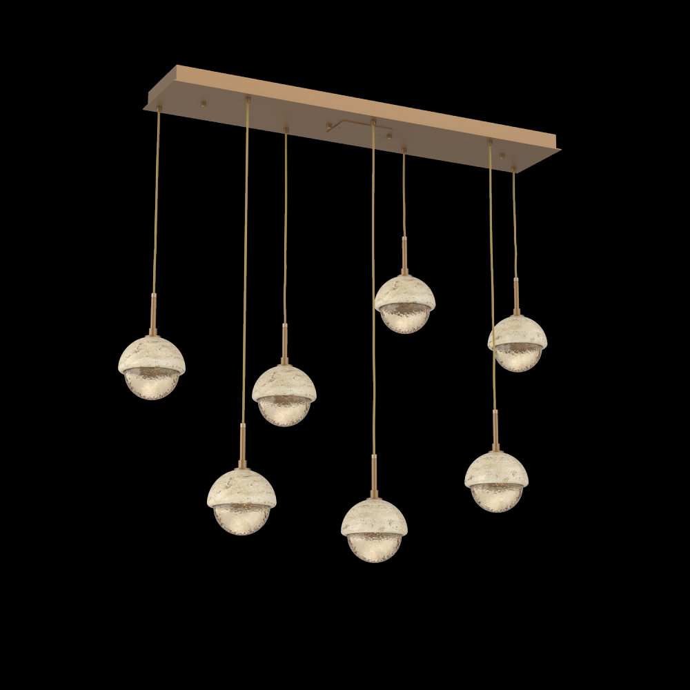 Cabochon Linear 7pc Multi-Pendant