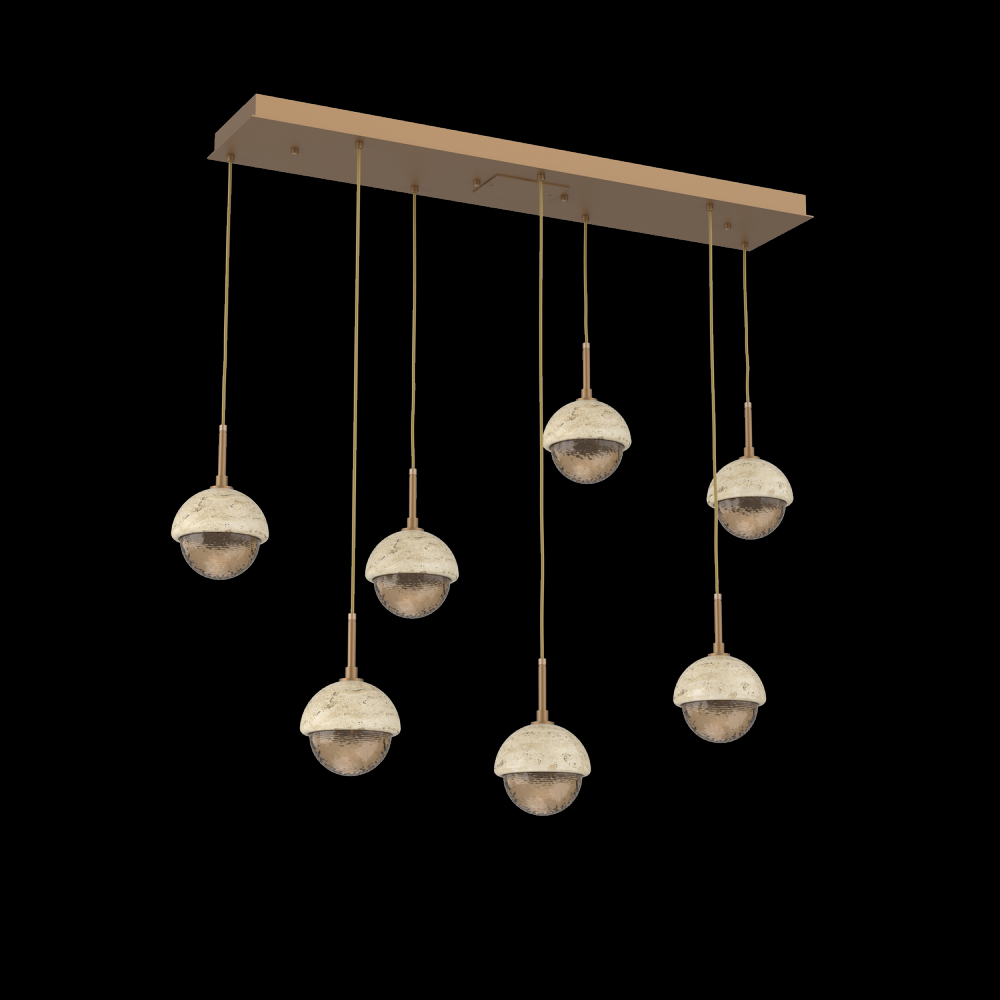 Cabochon Linear 7pc Multi-Pendant