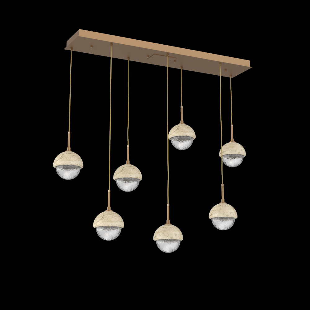 Cabochon Linear 7pc Multi-Pendant