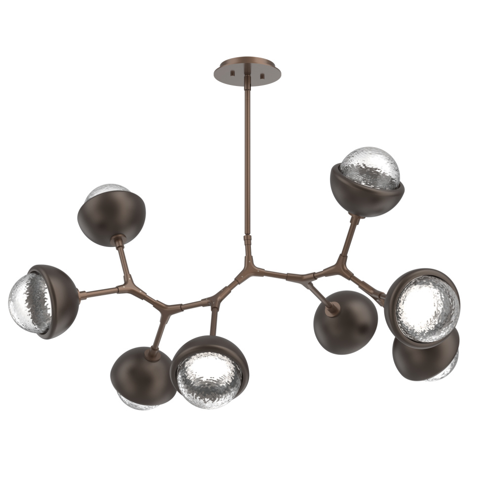 Cabochon Linear Suspension Light Billiard Light Burnished Bronze