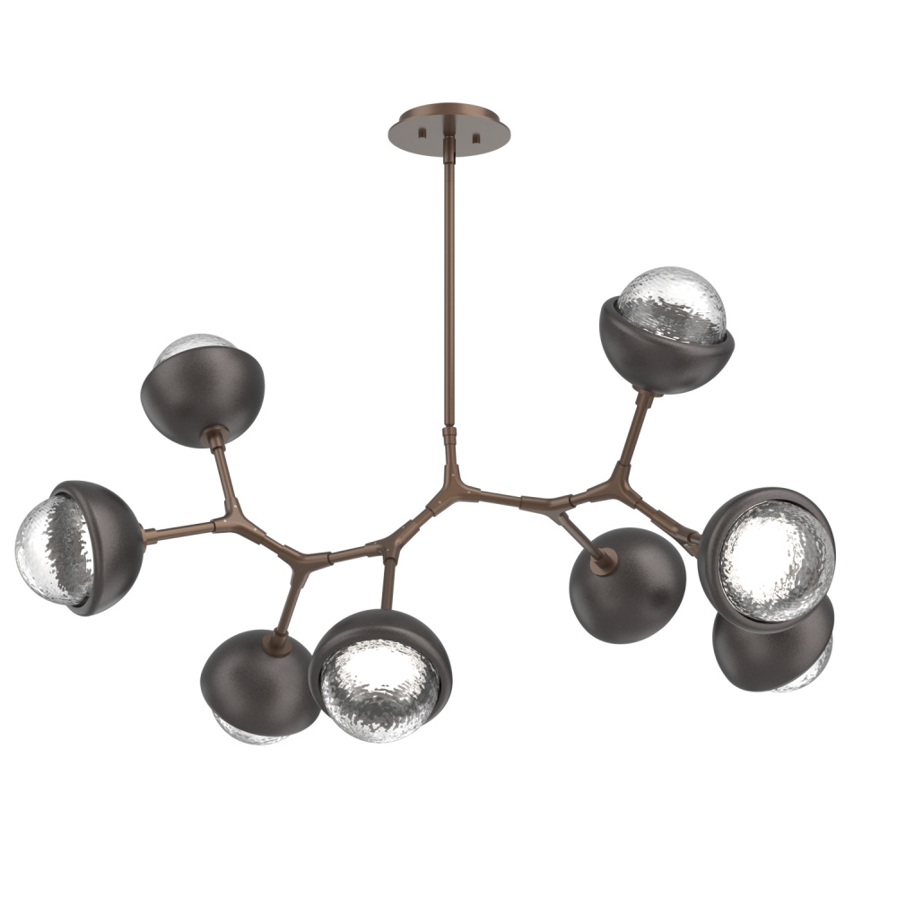 Cabochon Linear Suspension Light Billiard Light Burnished Bronze