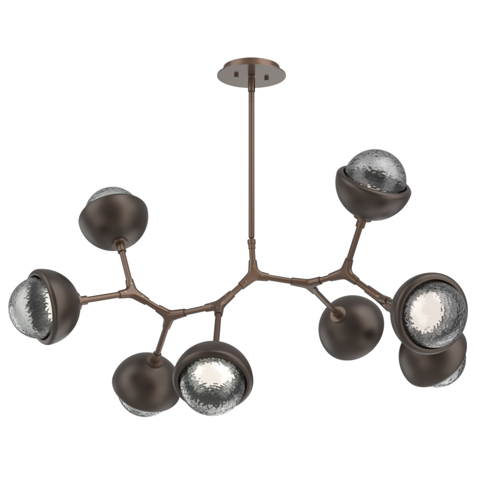 Cabochon Linear Suspension Light Billiard Light Burnished Bronze