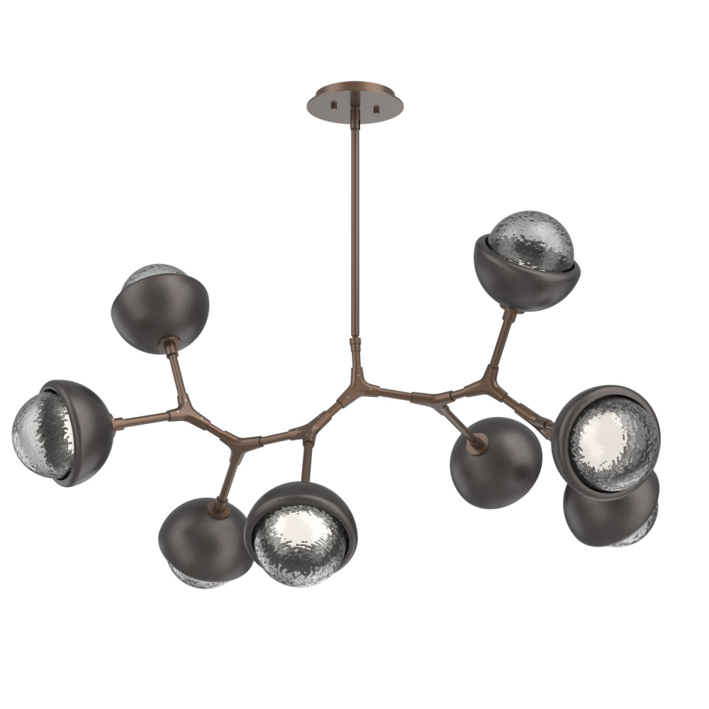 Cabochon Linear Suspension Light Billiard Light Burnished Bronze