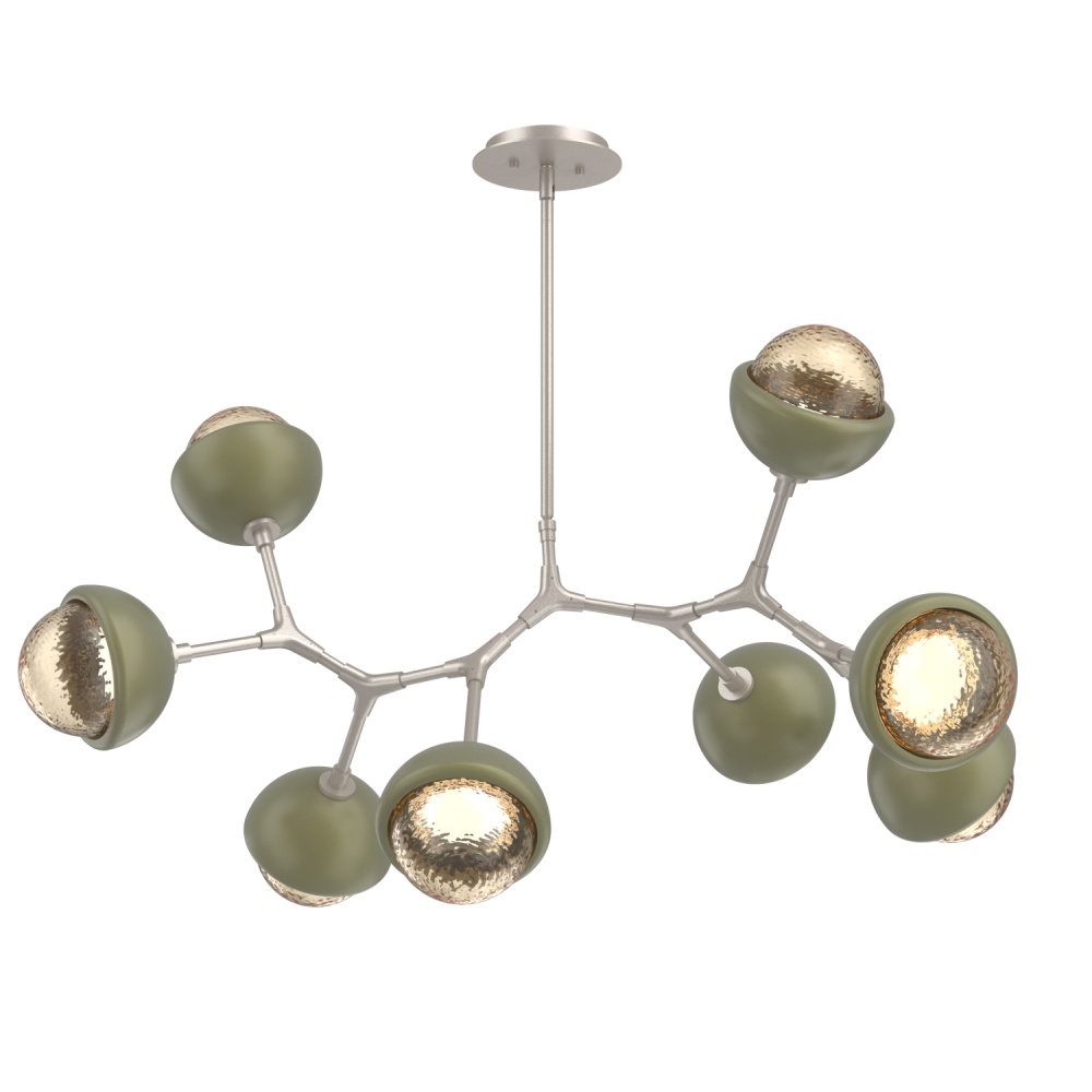 Cabochon Linear Suspension Light Billiard Light Beige Silver