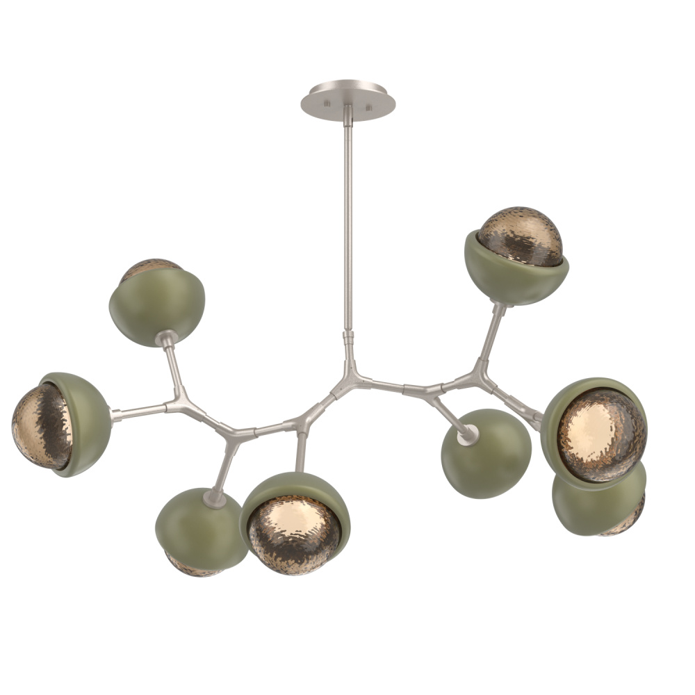 Cabochon Linear Suspension Light Billiard Light Beige Silver
