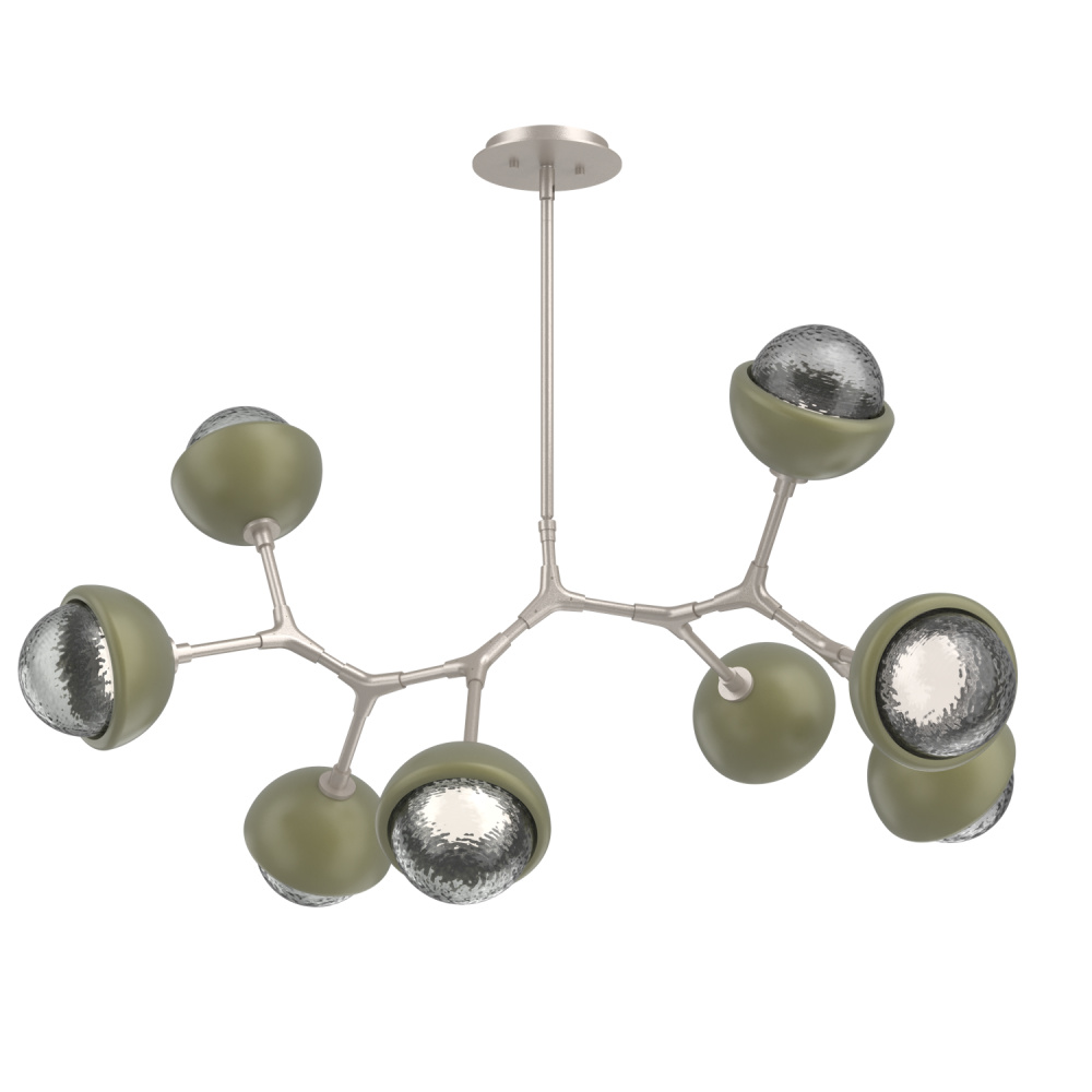 Cabochon Linear Suspension Light Billiard Light Beige Silver