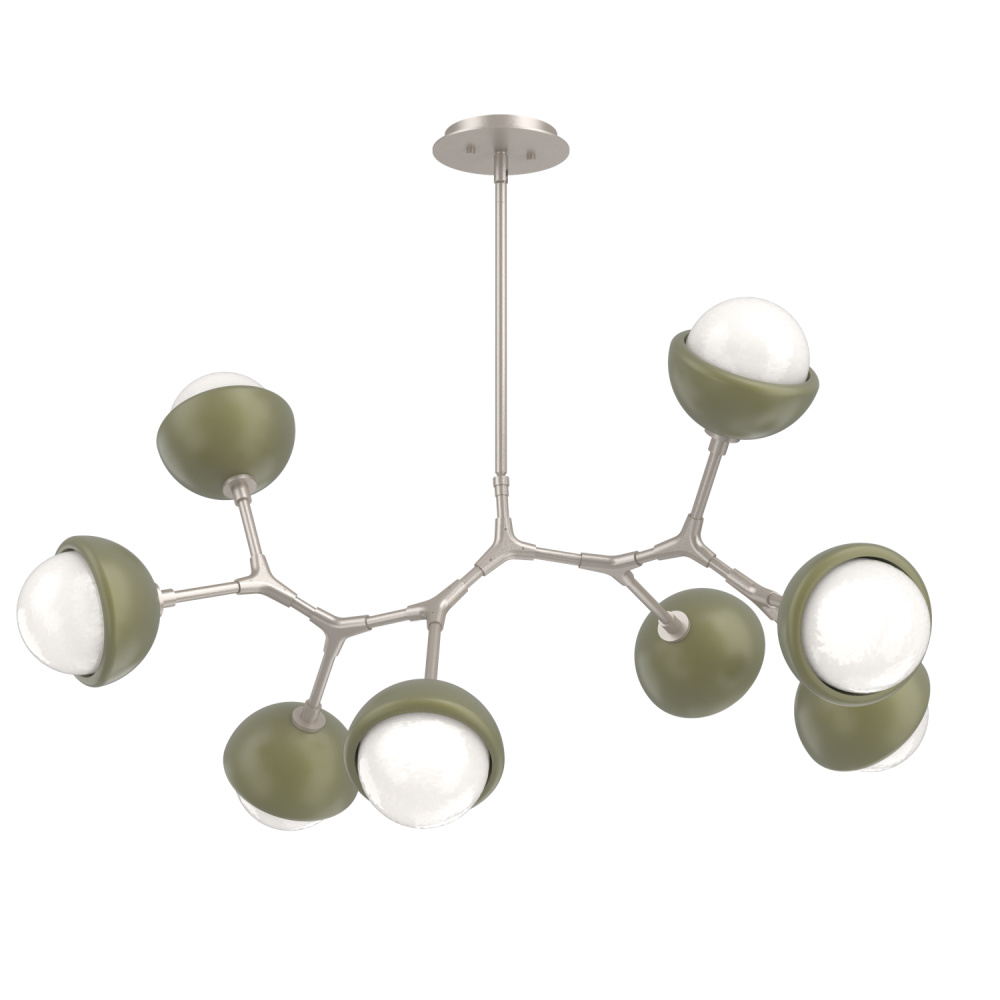 Cabochon Linear Suspension Light Billiard Light Beige Silver