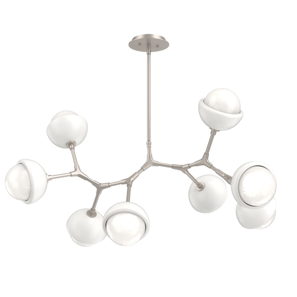 Cabochon Linear Suspension Light Billiard Light Beige Silver