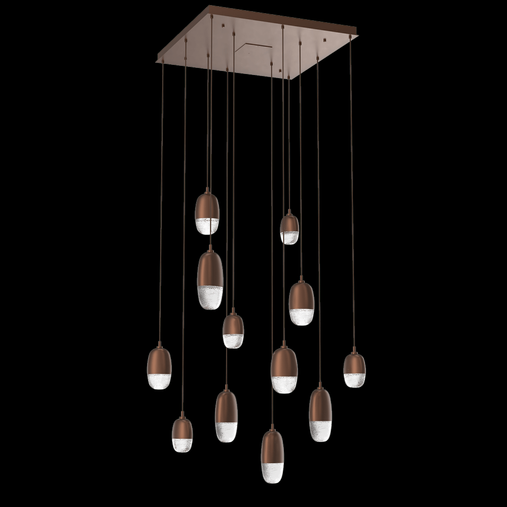 Pebble Square 12pc Multi-Pendant