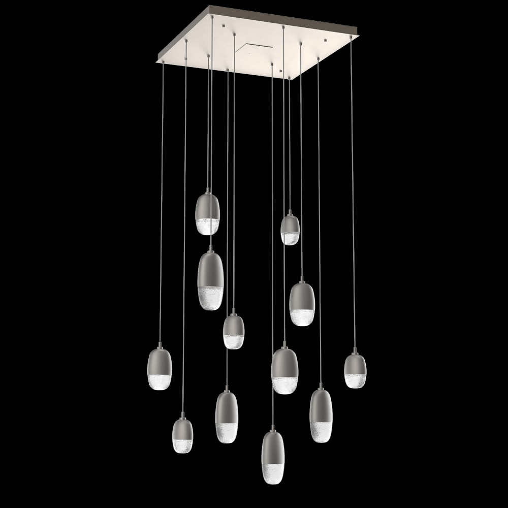 Pebble Square 12pc Multi-Pendant