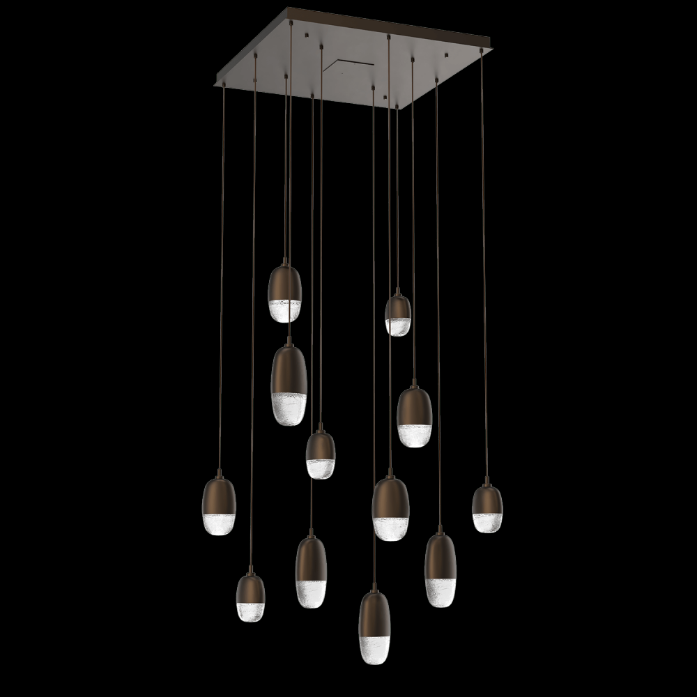 Pebble Square 12pc Multi-Pendant