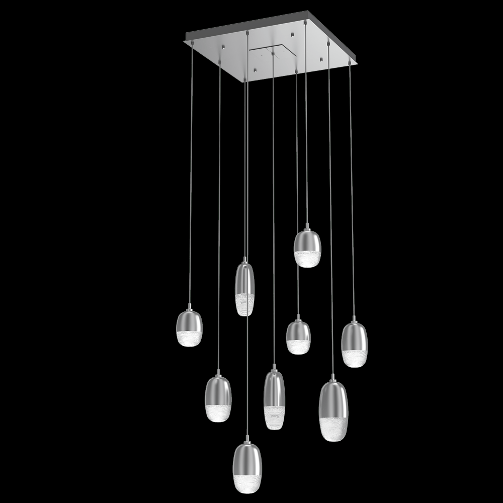 Pebble Square 9pc Multi-Pendant