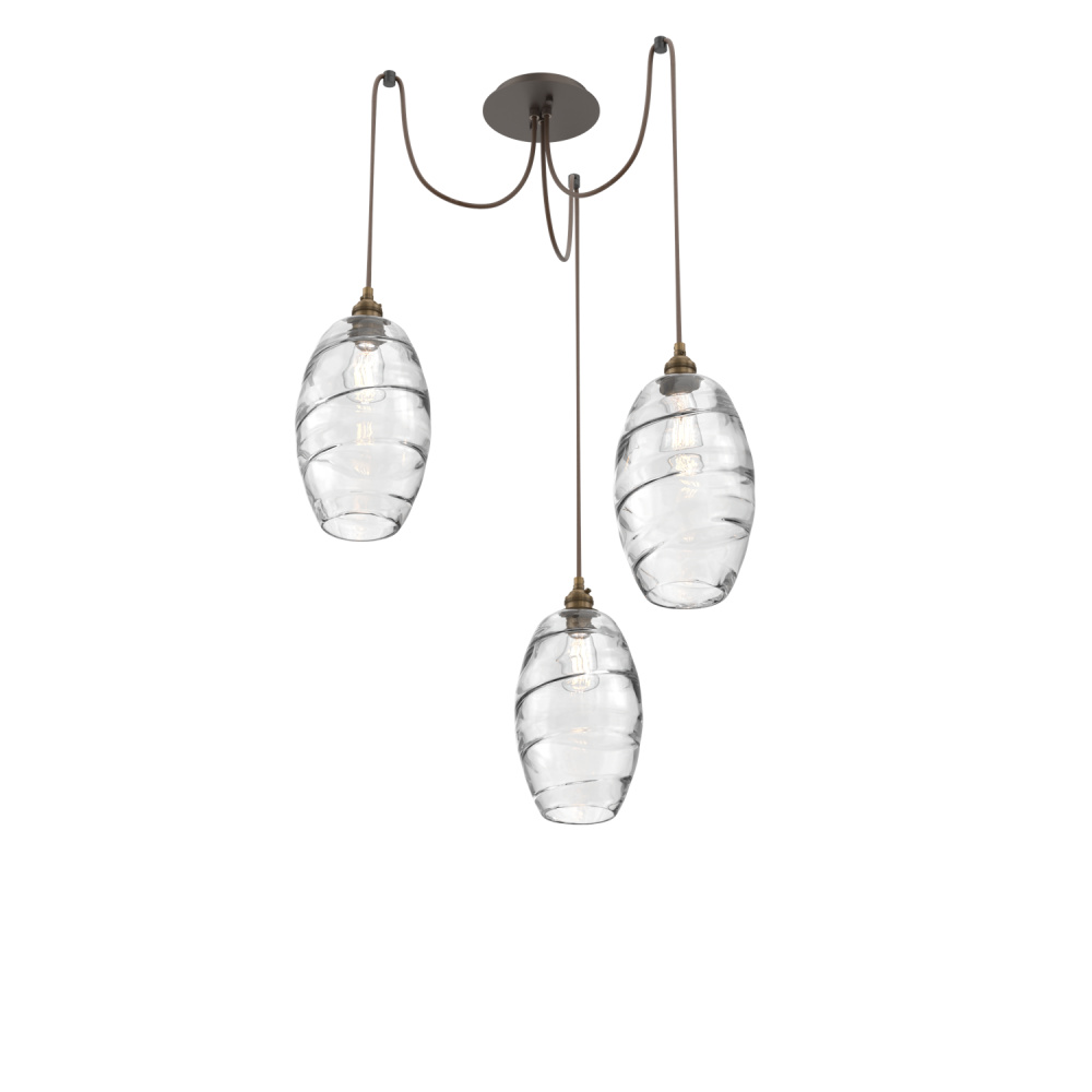 Ellisse Round 3pc Swag Multi-Pendant
