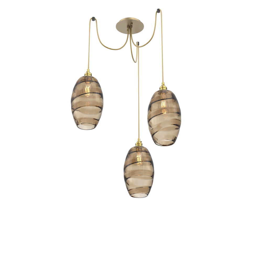 Ellisse Round 3pc Swag Multi-Pendant