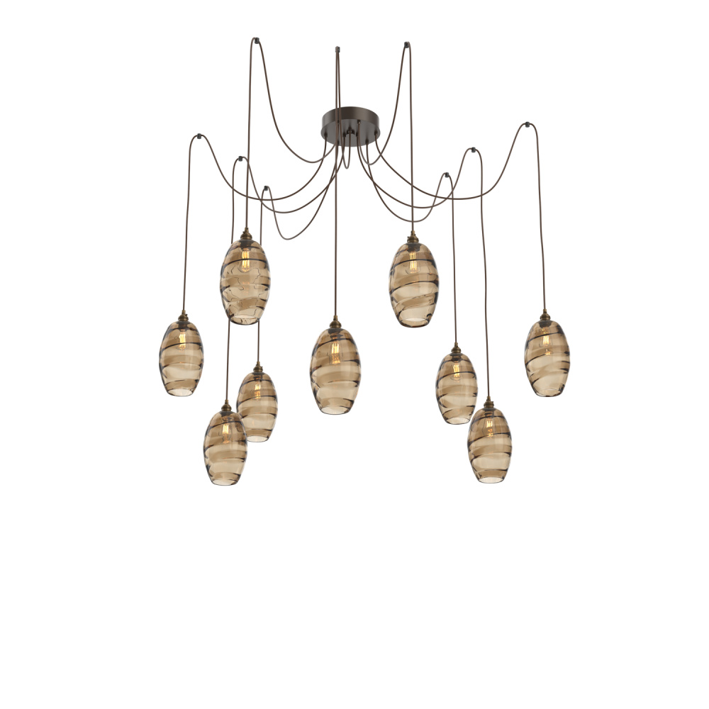Ellisse Round 9pc Swag Multi-Pendant