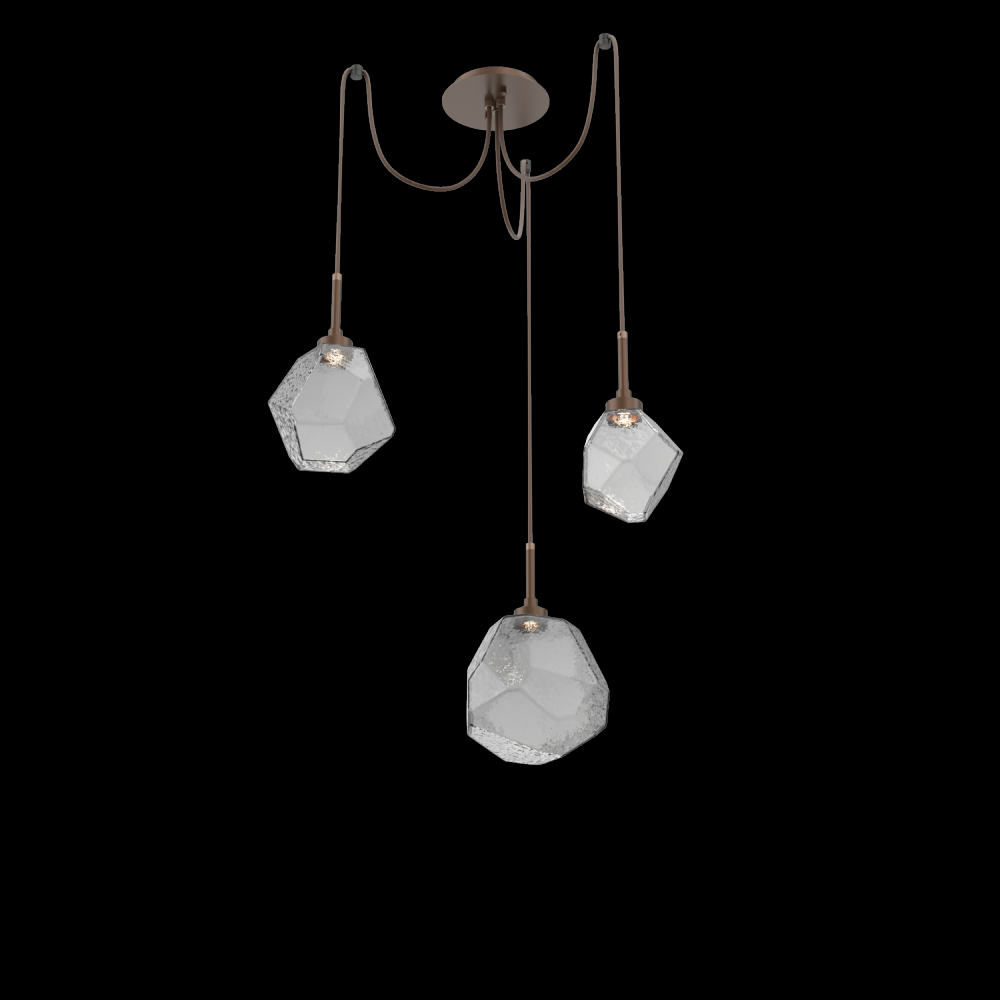 Gem Round 3pc Swag Multi-Pendant